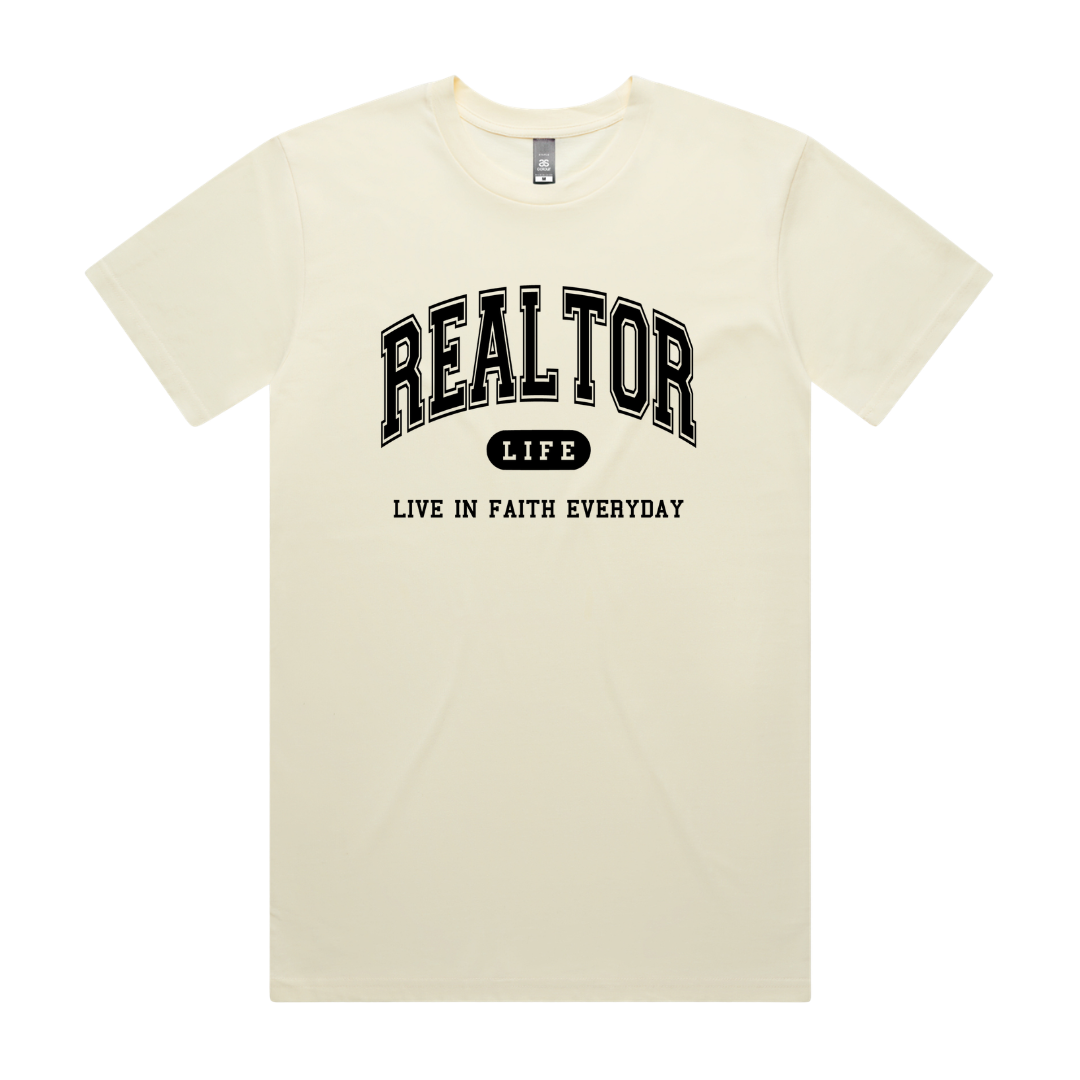 Realtor LIFE Ivory/Black Tee
