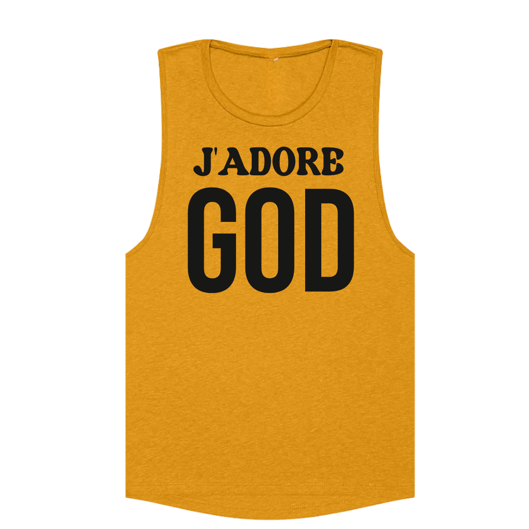 J'ADORE GOD Muscle Tank (YELLOW/BLACK)