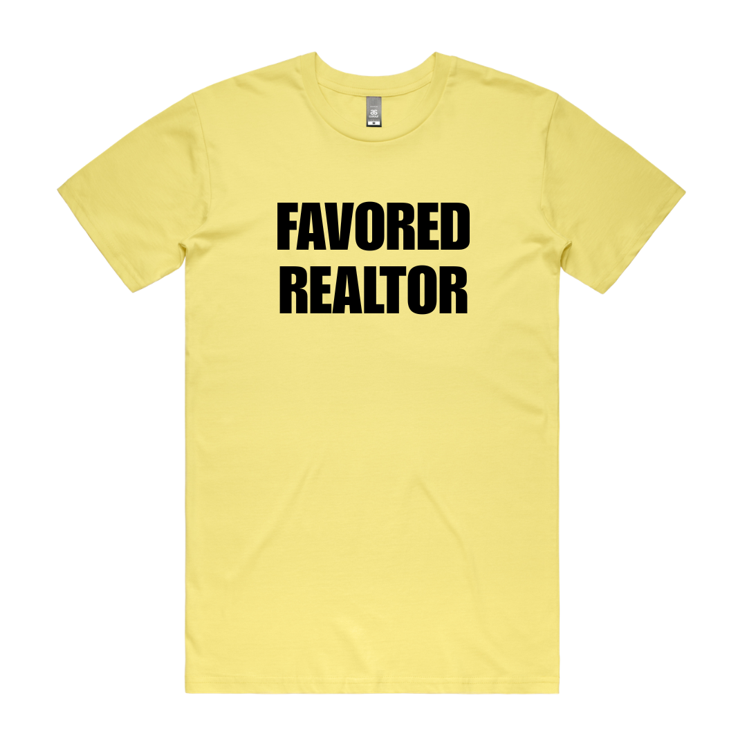 FAVORED REALTOR TEE BUTTER/BLACK