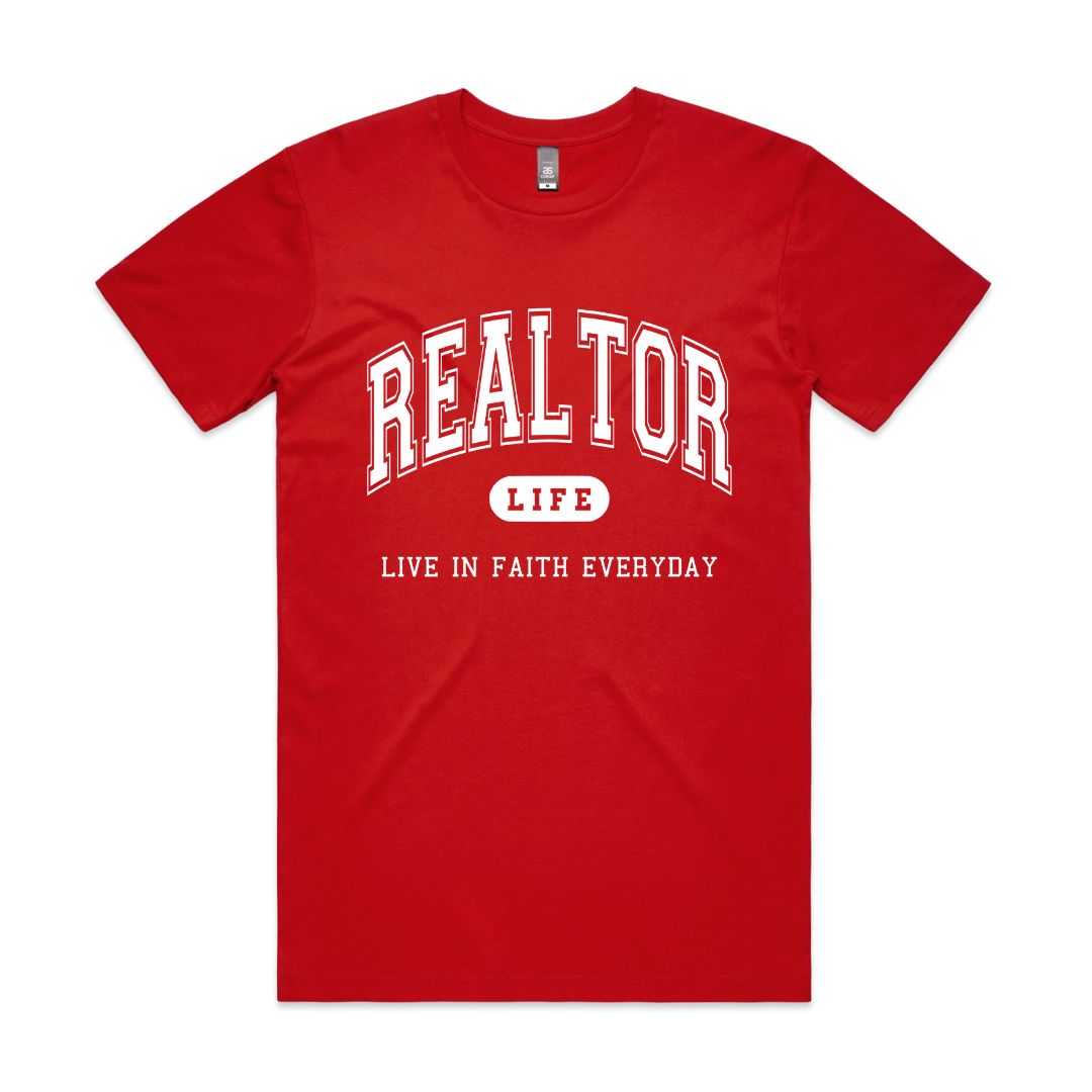 Realtor LIFE Red/White Tee