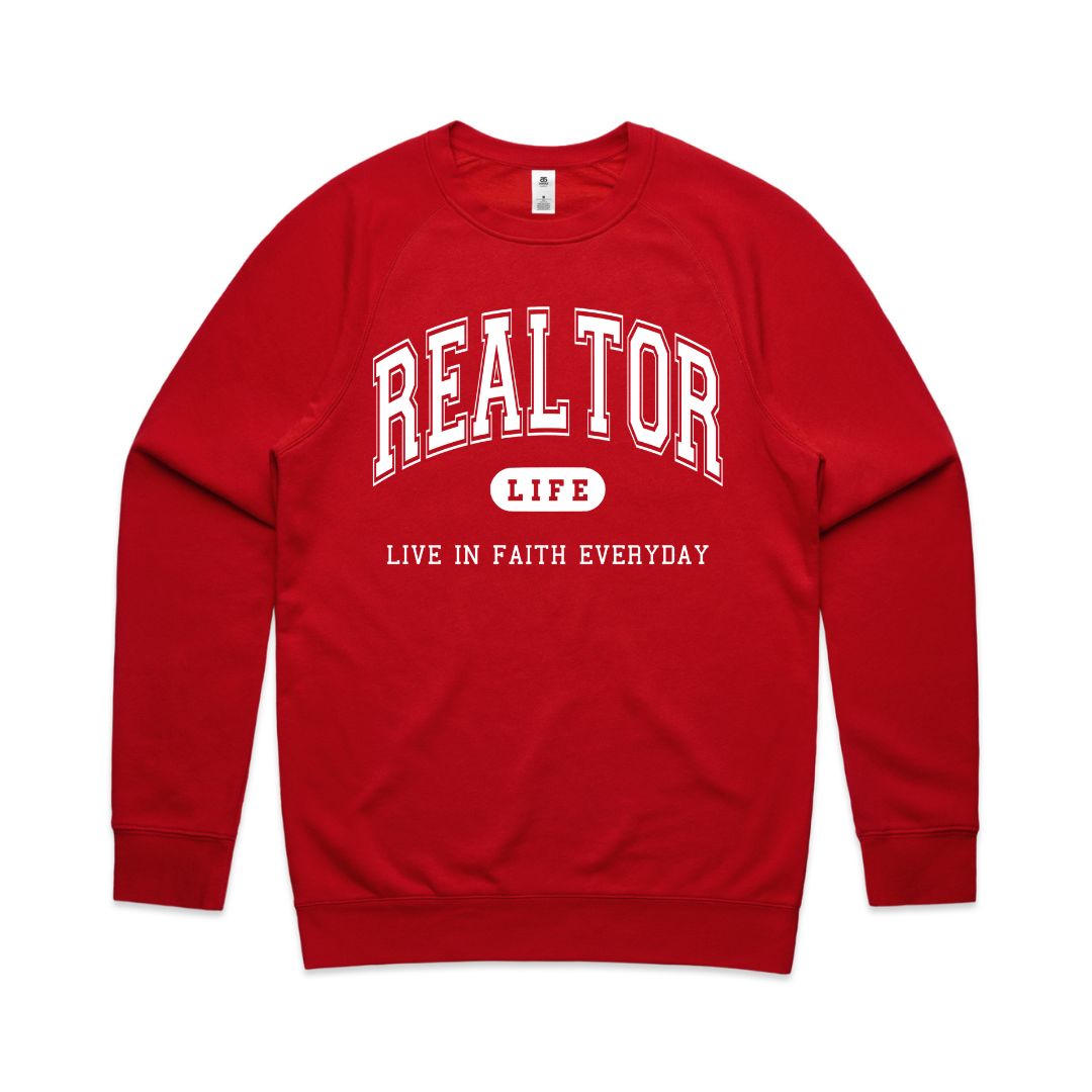 Realtor LIFE Red/White Crew