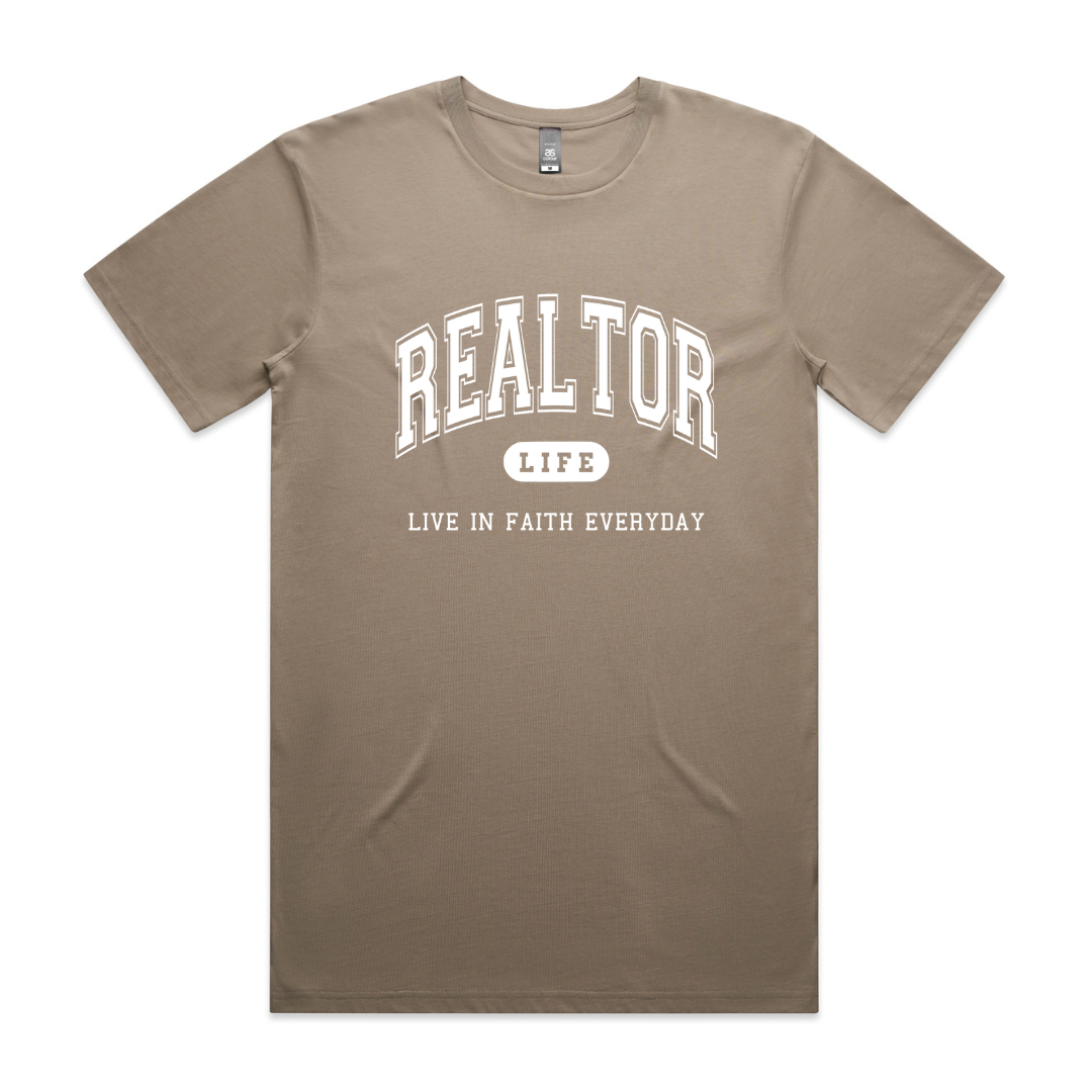 Realtor LIFE Brown/White Tee