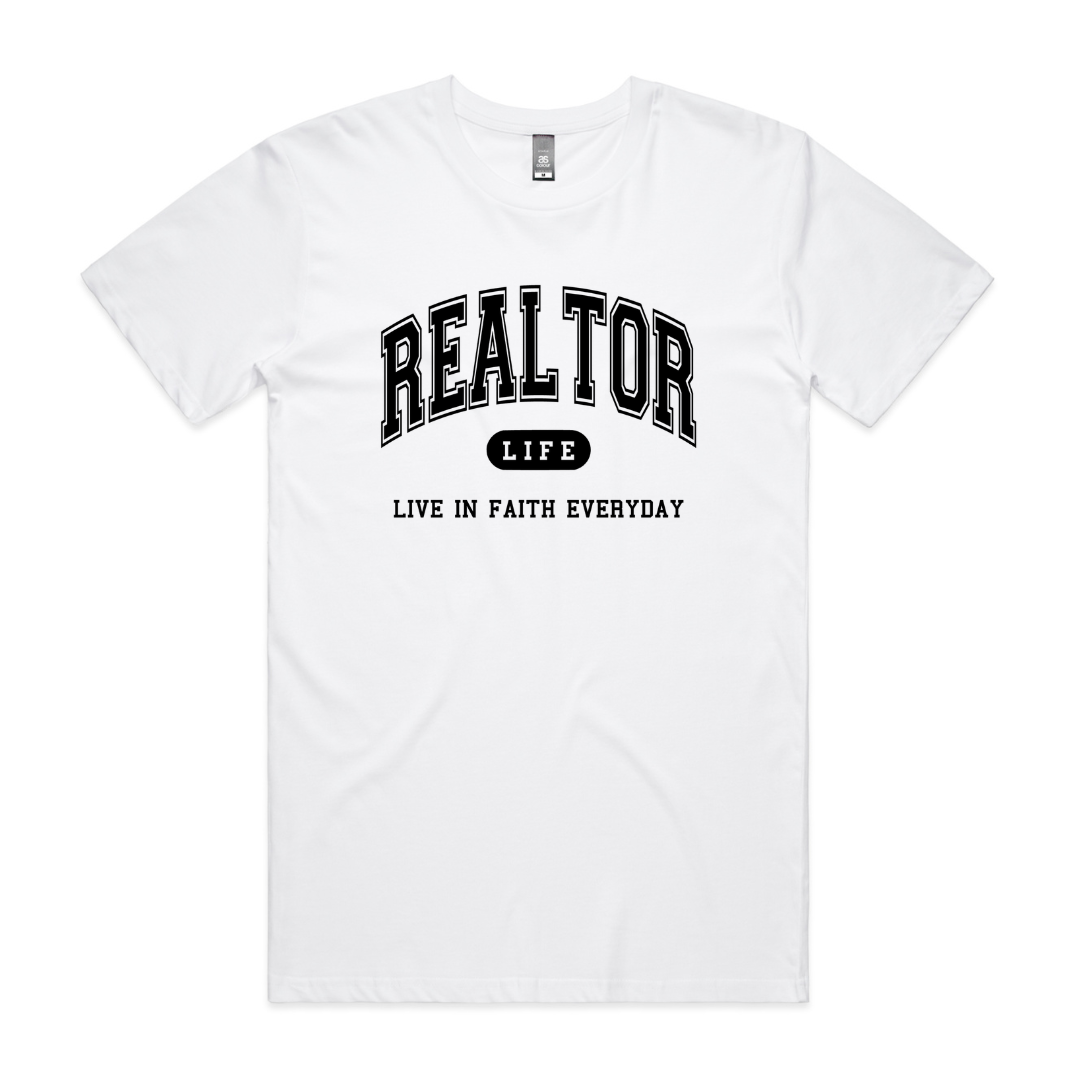 Realtor LIFE White/Black Tee