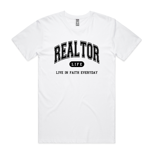 Realtor LIFE White/Black Tee