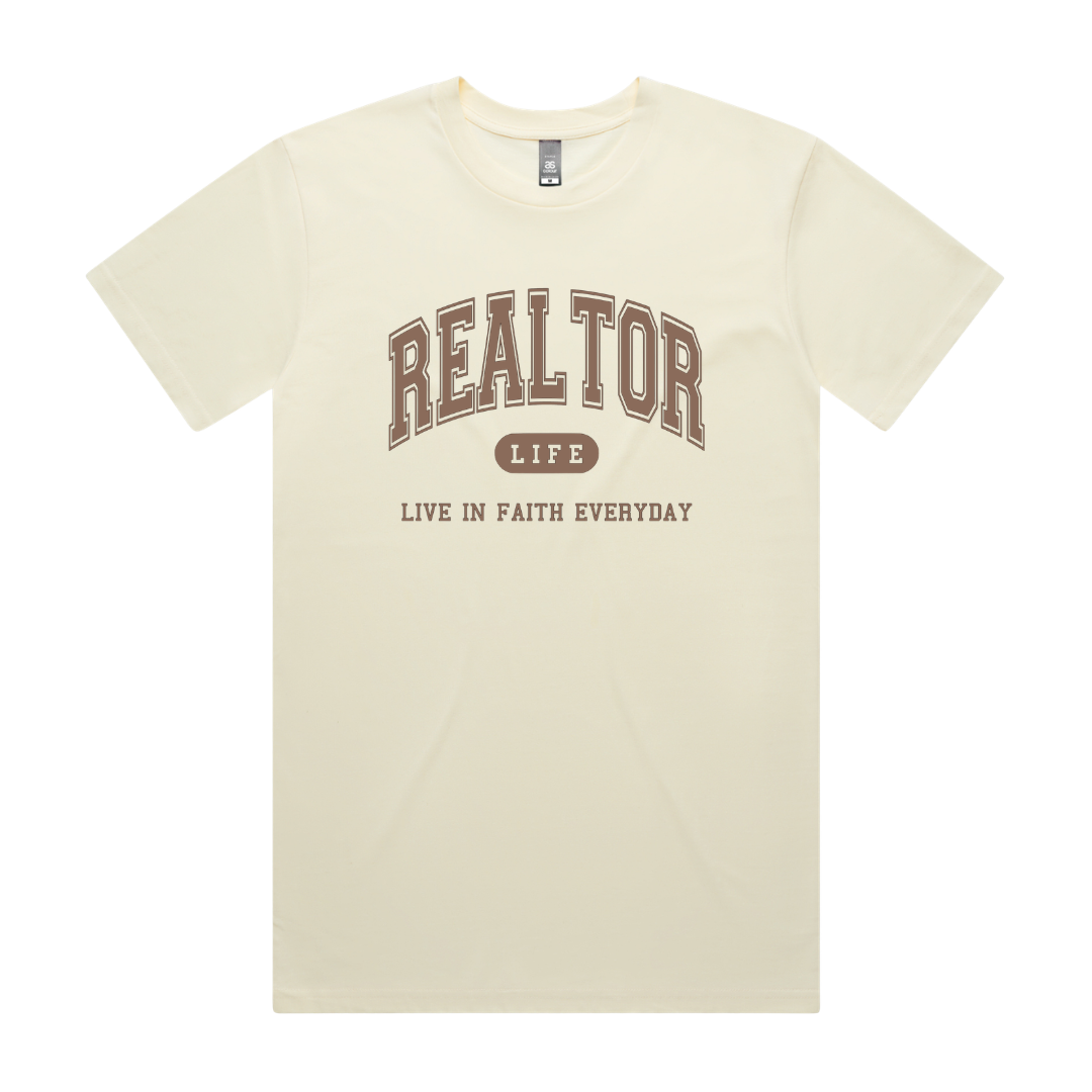 Realtor LIFE Ivory/Camel Tee