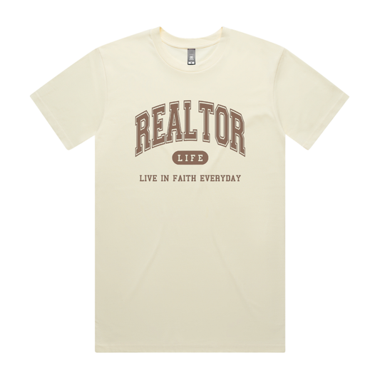 Realtor LIFE Ivory/Camel Tee